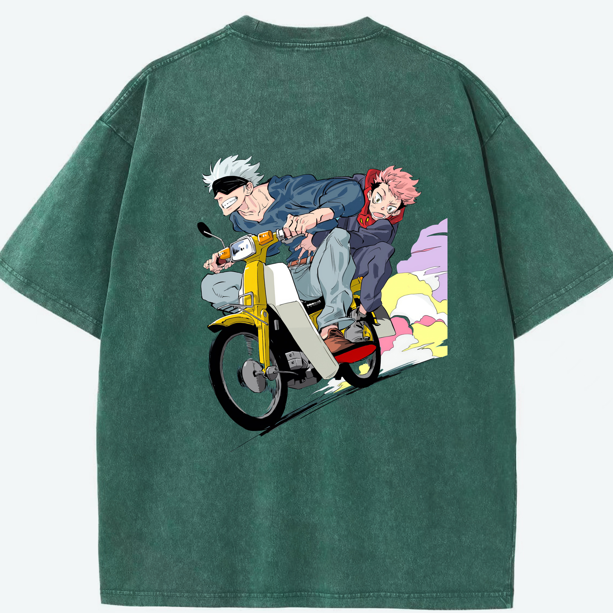 （画像用） 呪術廻戦 Jujutsu Kaisen 綿100% ヴィンテージ風 半袖Tシャツ（背面プリント）